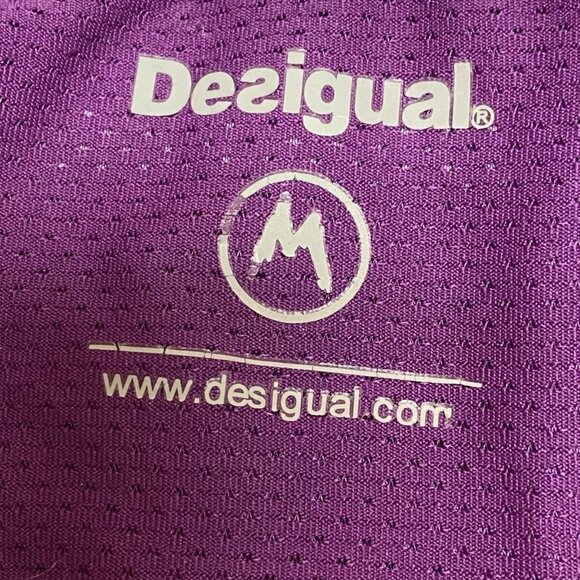 Desigual Activewear Short Sleeve Floral Print Top T-Shirt M - Picture 11 of 12